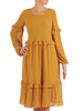 Rozkloszowana sukienka z falbankami, kreacja jesienna 27361