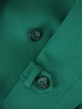 Zielony płaszcz damski dwurzędowy trencz – elegancki fason z paskiem na jesień 41303