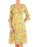 Rozkloszowana, podkreślająca biust sukienka w wiosennych kolorach 32869