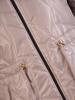 Pikowana kurtka damska z kapturem i ściągaczem w pasie 33100