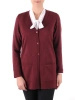 Klasyczny kardigan damski w kolorze bordo z długimi rękawami – uniwersalny fason idealny na chłodne dni, optycznie wysmuklający 38970