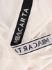 Welurowy biały dres damski z lampasami 28270