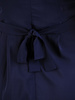 Granatowa sukienka z szyfonu, rozkloszowana kreacja z ozdobnym wiązaniem 21277