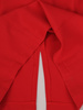 Czerwona sukienka z rozszerzanymi, ozdobnymi rękawami 19169