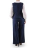 Jeansowa kamizelka damska plus size z ozdobnym zapięciem 38758