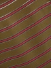 Elegancka bluzka wiskozowa w paski khaki – prosty fason ze srebrną nitką 41443
