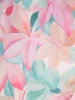 Wzorzysta sukienka midi w liście z krótkim rękawem – prosty fason wysmuklający sylwetkę 39754
