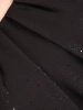 Elegancka bluzka wizytowa czarna z połyskiem – luźny fason z gumą w pasie na andrzejki 42053
