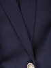 Elegancki żakiet damski do sukienki granatowy – prosty fason z klasycznym kołnierzem 41343