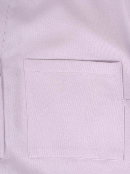 Elegancka bluzka wizytowa z wiskozy w kolorze liliowym – prosty krój z ozdobnymi guzikami 36698