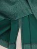 Sukienka wyszczuplająca talię, zielona kreacja kopertowa 27144