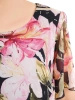 Elegancka sukienka midi o prostym kroju w kwiaty – lekka narzutka szyfonowa wysmuklająca figurę 35990