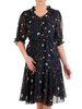 Sukienka z szyfonu, zwiewna kreacja w drobne kwiaty 25621