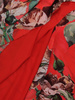 Sukienka z kopertową zakładką, rozkloszowana kreacja w kwiaty 21932