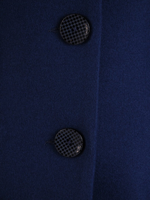 Granatowy płaszcz ze stójką 26664