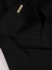 Prosta sukienka damska czarna midi do pracy – subtelne rozcięcia i modelujące zaszewki 18815