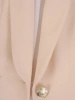 Elegancki kremowy żakiet damski do sukienki o prostym kroju – zaszewki wyszczuplające sylwetkę 25761