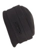 Elegancki czarny kapelusz zimowy cloche – stylowy fason z wywiniętym rondem 42727
