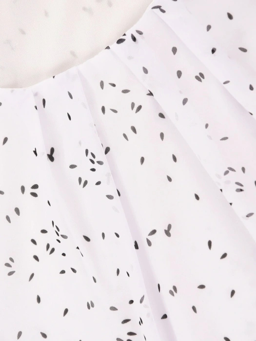 Elegancka bluzka plus size szyfonowa w delikatny wzór z rękawem kimono – z gumą w pasie, idealna na lato 42050