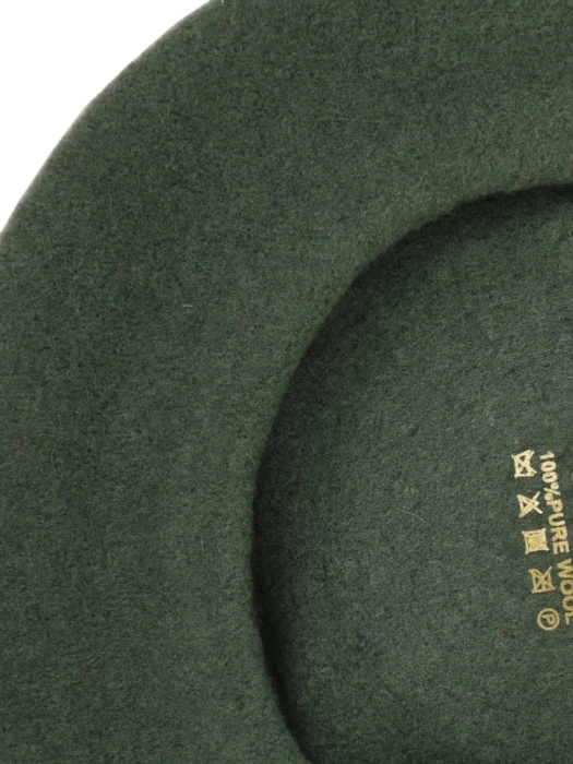 Elegancki beret damski wełniany w odcieniu khaki – francuski fason z antenką zapewniający ciepło 40873