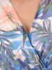 Elegancka rozkloszowana sukienka maxi w kwiaty – wysmuklający kopertowy dekolt i rękaw 3/4 37956