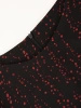 Elegancka czarna sukienka midi w groszki – wysmuklający prosty fason do pracy 42211