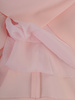 Sukienka na wesele z modnymi rękawami, elegancka kreacja w pudrowym kolorze 15741