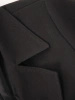 Elegancki czarny płaszcz damski trencz – wysmuklający fason z wiązaniem w talii 41317