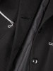 Elegancki czarny żakiet damski do sukienki – klasyczny prosty fason z kieszeniami na suwaki 39153