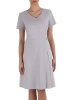 Szara sukienka wizytowa rozkloszowana midi – wysmuklający dekolt w serek i ozdobna kontrafałda 10511