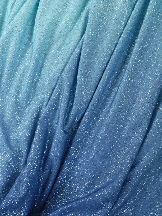 Rozkloszowana suknia wieczorowa maxi z brokatem – kobiecy kopertowy dekolt z rozcięciem eksponującym nogi 39929