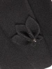 Elegancki czarny kapelusz zimowy damski cloche – ocieplany model z regulacją obwodu 42410