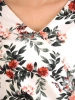 Elegancka bawełniana sukienka midi w kwiaty – prosty fason maskujący niedoskonałości 28943