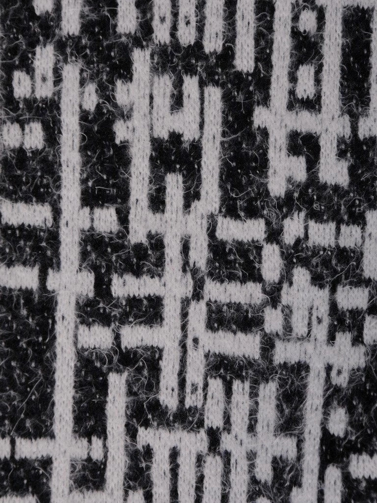 Stylowa marynarka damska plus size w geometryczny print – maskujący biodra fason z dekoltem łódka 18404