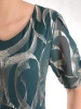 Elegancka suknia wieczorowa rozkloszowana maxi w butelkowej zieleni – wysmuklający fason z dekoltem V 38646