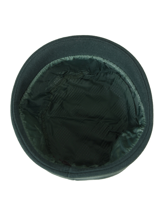 Elegancki kapelusz damski cloche w kolorze butelkowej zieleni – stylowy krój z ozdobną kokardą 42447