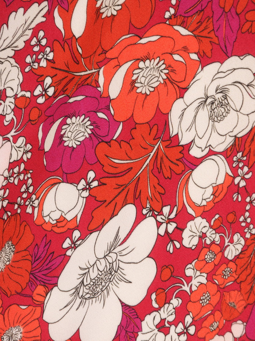 Wiosenna sukienka w kwiaty w rozkloszowanym fasonie 32496