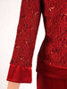 Karnawałowy elegancki komplet, koronkowa bluzka ze spódniczką 28047