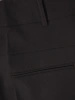 Czarne spodnie garniturowe o prostym kroju – elegancki model z kantem idealny do pracy 40508