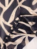 Elegancka bluzka z rękawami kimono granatowo-beżowa – lekki fason z gumką idealny na lato 42052