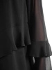 Elegancka bluzka wizytowa trapezowa na andrzejki – swobodny fason z ozdobną stójką 35649
