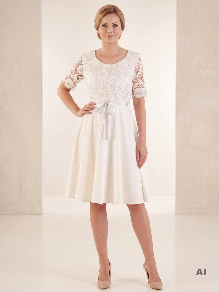 Elegancka biała sukienka rozkloszowana midi w kwiaty – kobiecy krój modelujący sylwetkę 33507