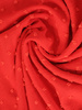 Czerwona bluzka damska z wytłaczanej tkaniny 33457