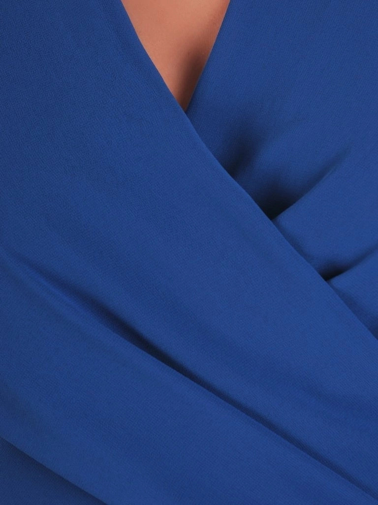 Elegancki komplet damski ze spódnicą na wesele chabrowy – wysmuklający krój modelujący sylwetkę 26697