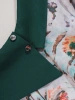 Elegancka sukienka o prostym kroju w liście – wysmuklający fason z kołnierzykiem 21923