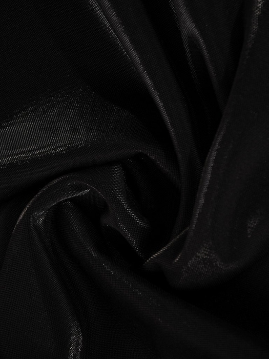 Czarna sukienka z ozdobnymi rozcięciami na rękawach 22827