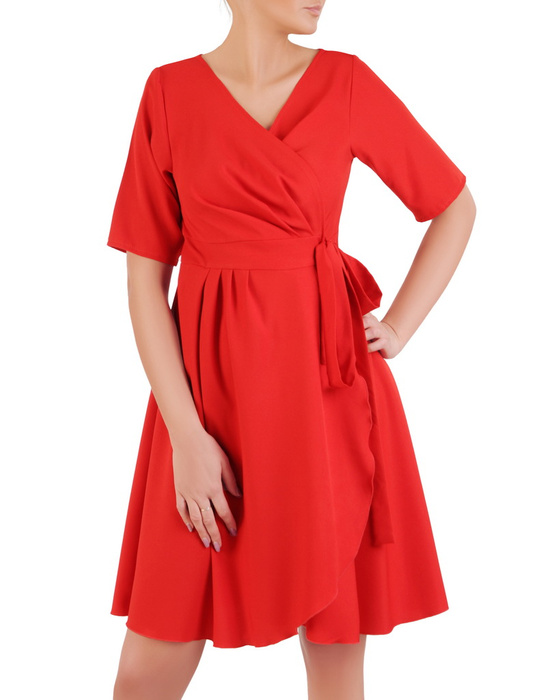 Kopertowa sukienka damska w czerwonym kolorze 32427