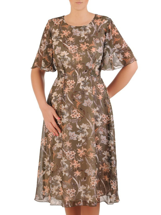 Sukienka z szyfonu, letnia kreacja w kwiaty 26167