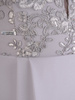 Długa sukienka na wesele, rozkloszowana kreacja z koronkowym topem 19402