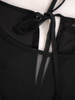 Elegancka czarna, aksamitna sukienka z tiulowymi rękawami 27950